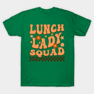 School Lunch Lady Squad Typography T-Shirt